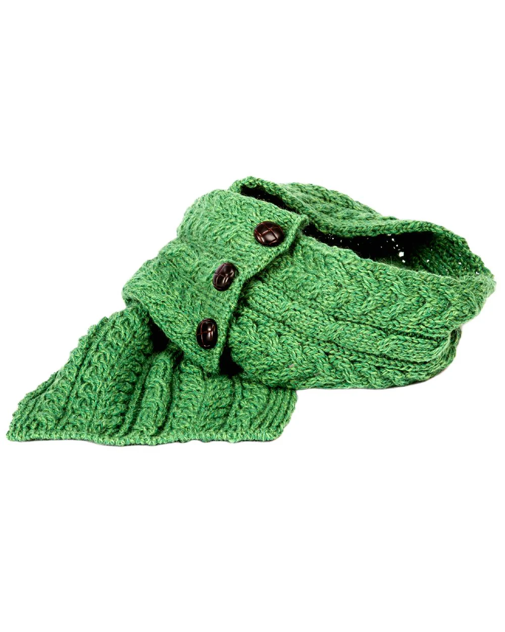 Aran Womens Ballina Buttoned Loop Scarf - Image 25