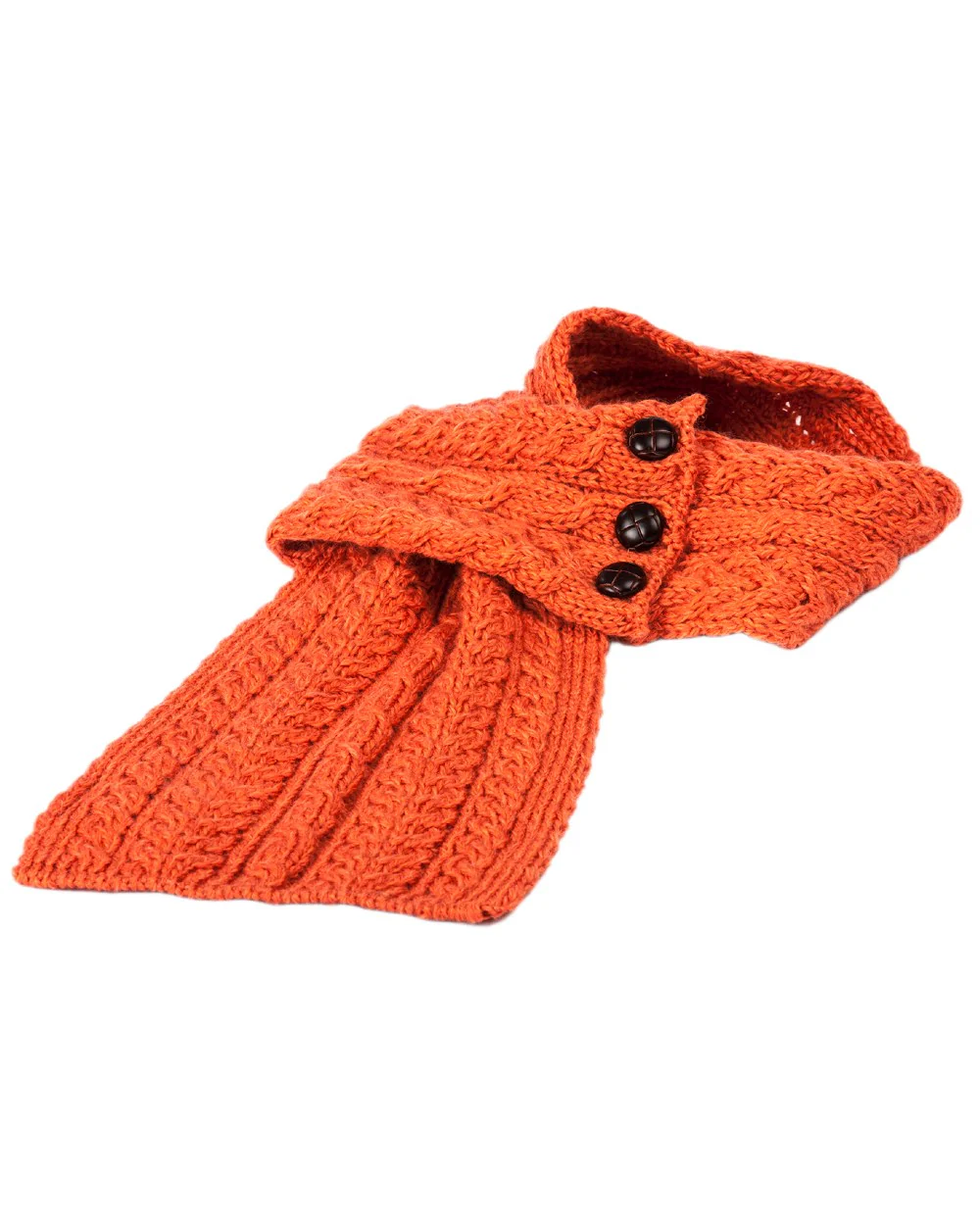 Aran Womens Ballina Buttoned Loop Scarf - Image 32