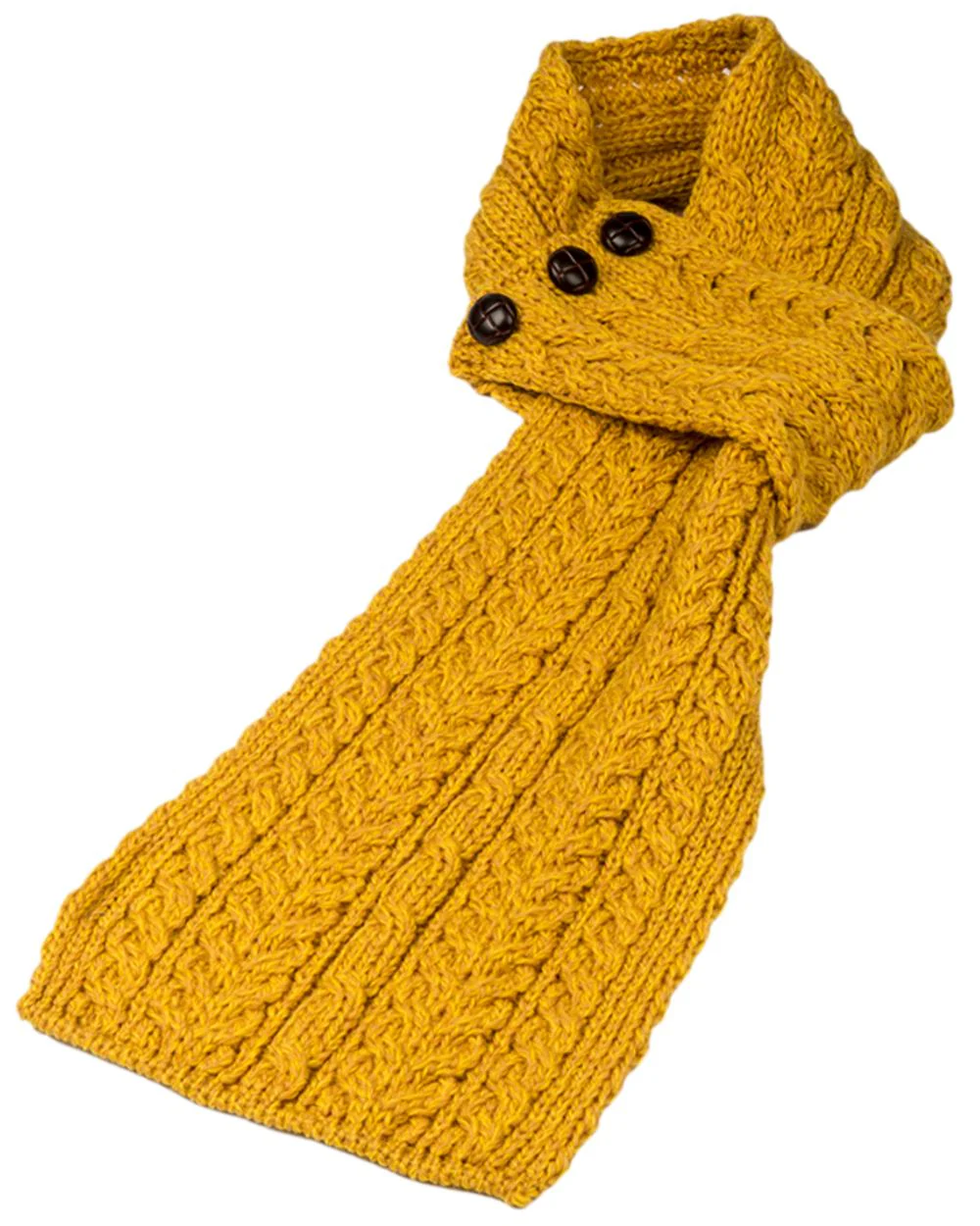 Aran Womens Ballina Buttoned Loop Scarf - Image 38