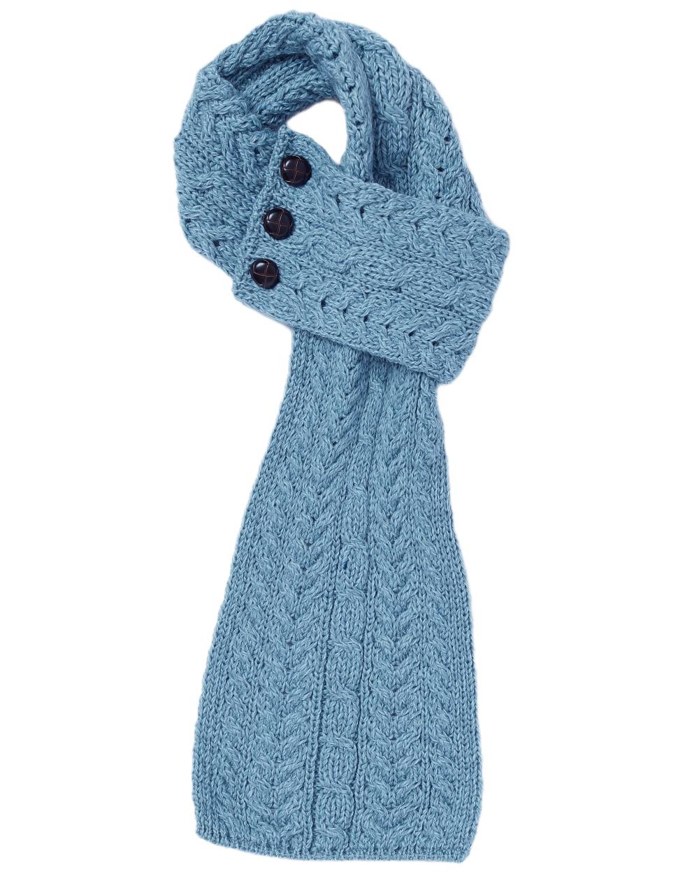 Aran Womens Ballina Buttoned Loop Scarf - Image 7