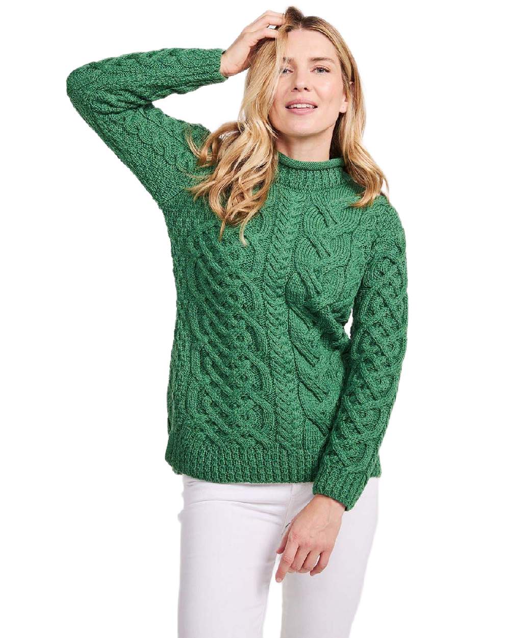 Aran Womens Calla Aysmmetrical Pattern Sweater - Image 10