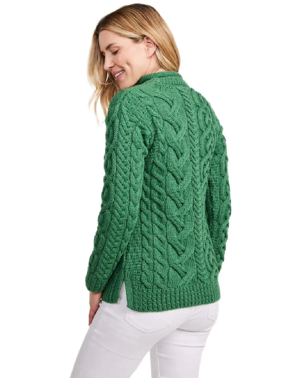 Aran Womens Calla Aysmmetrical Pattern Sweater - Image 14
