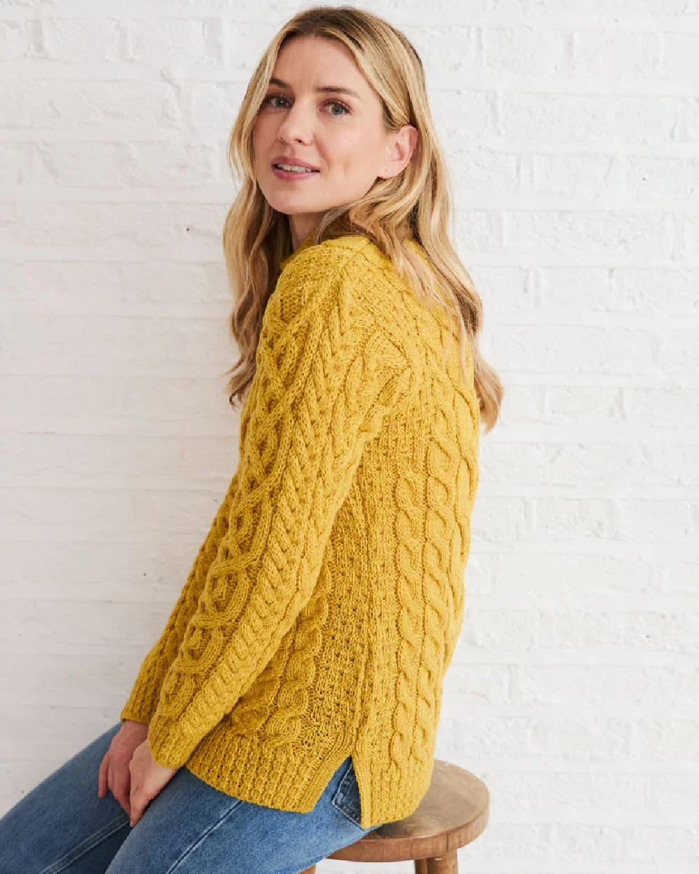 Aran Womens Calla Aysmmetrical Pattern Sweater - Image 18