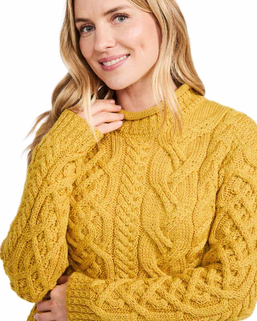 Aran Womens Calla Aysmmetrical Pattern Sweater - Image 19