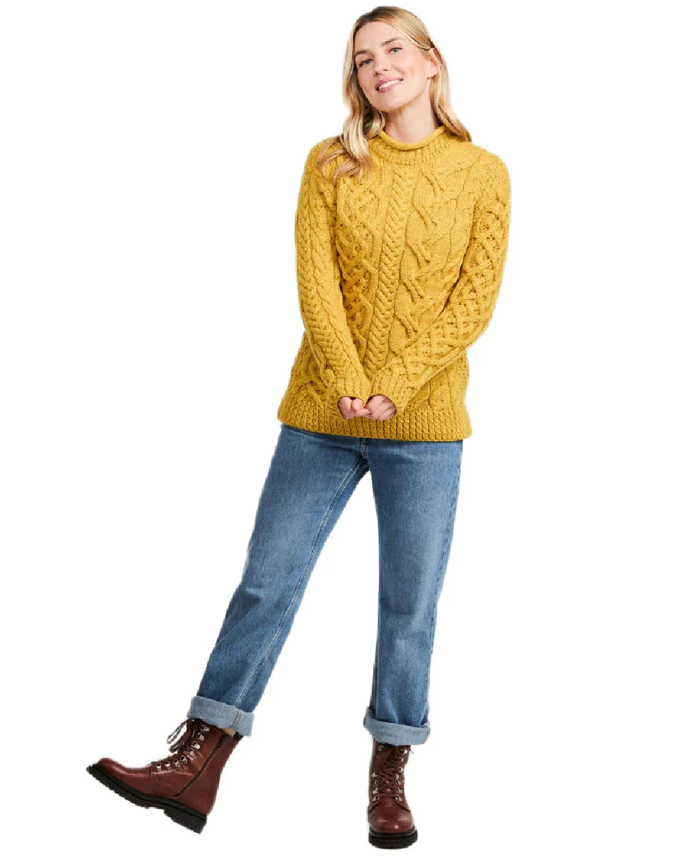 Aran Womens Calla Aysmmetrical Pattern Sweater - Image 20