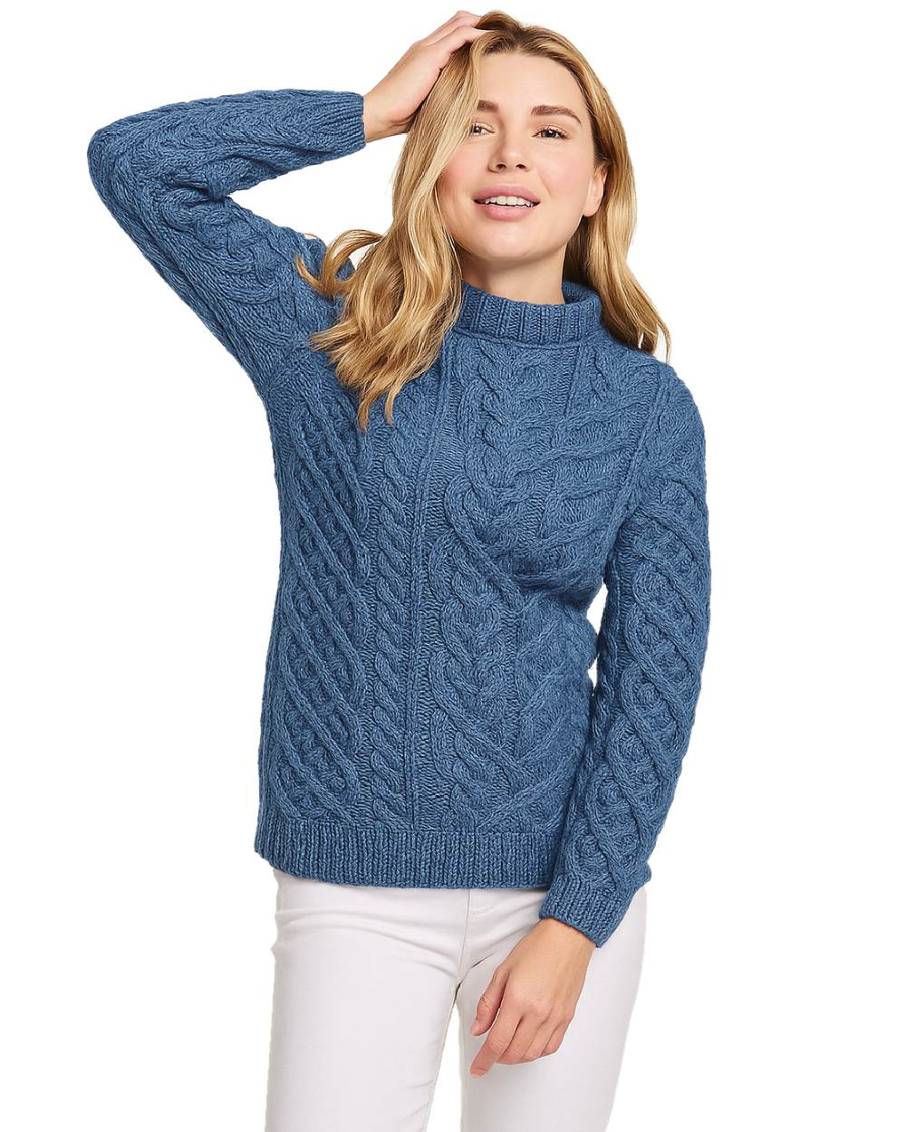 Aran Womens Calla Aysmmetrical Pattern Sweater - Image 22