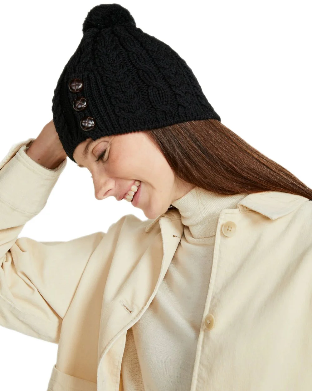 Aran Womens Cong Hat With Pom Pom - Image 10