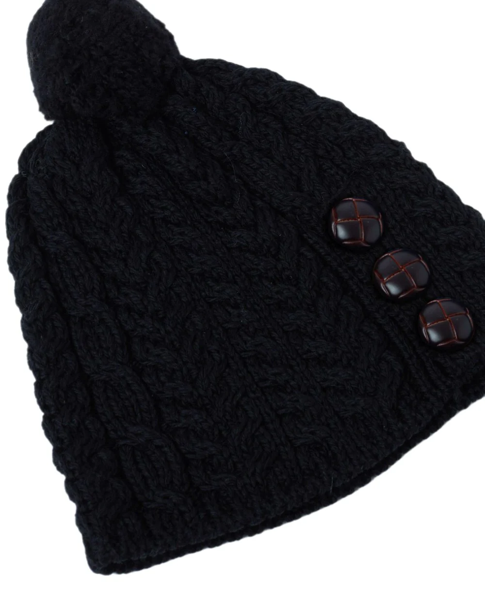 Aran Womens Cong Hat With Pom Pom - Image 12
