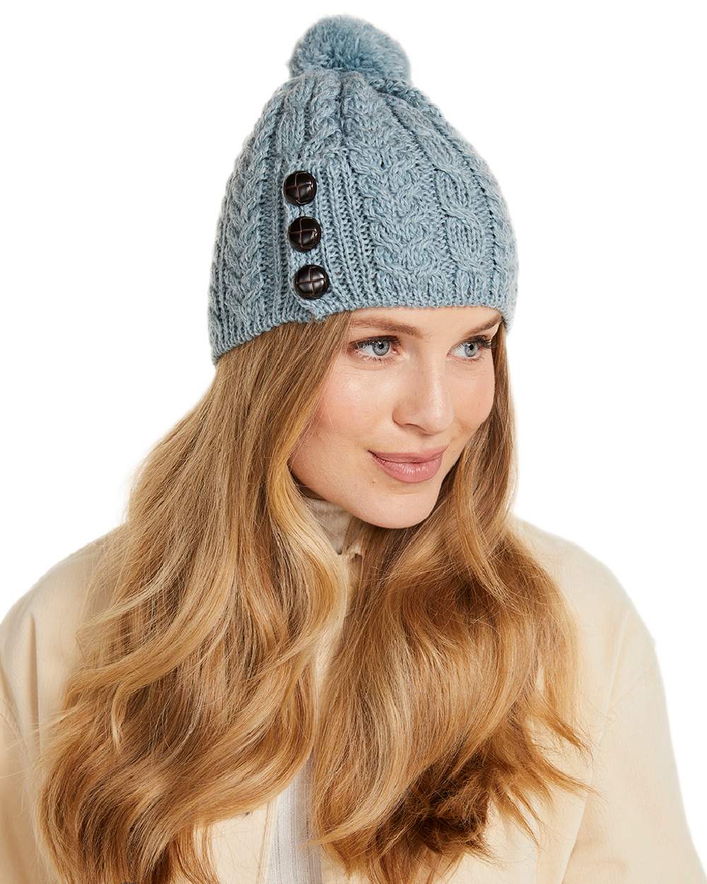 Aran Womens Cong Hat With Pom Pom - Image 14