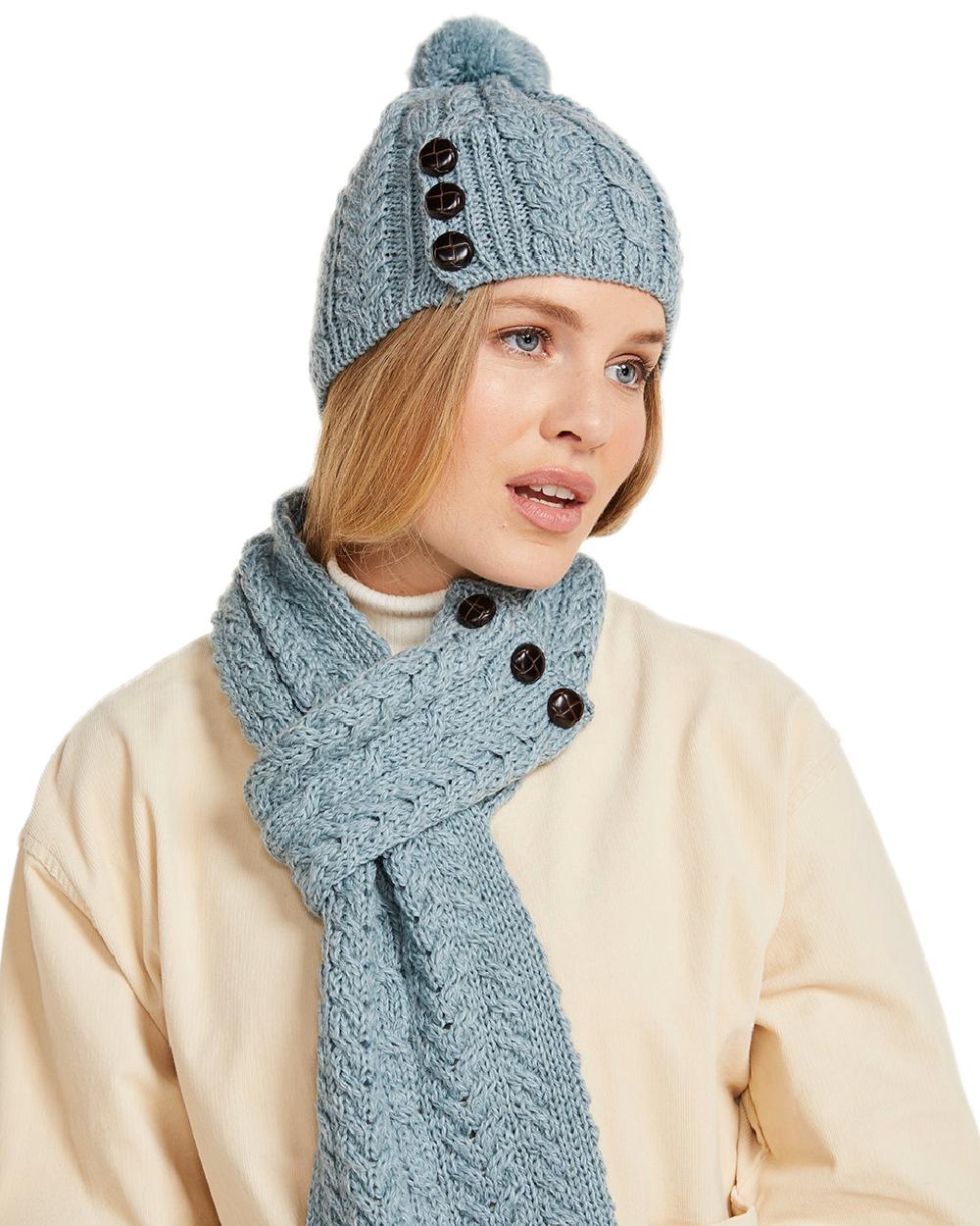 Aran Womens Cong Hat With Pom Pom - Image 15