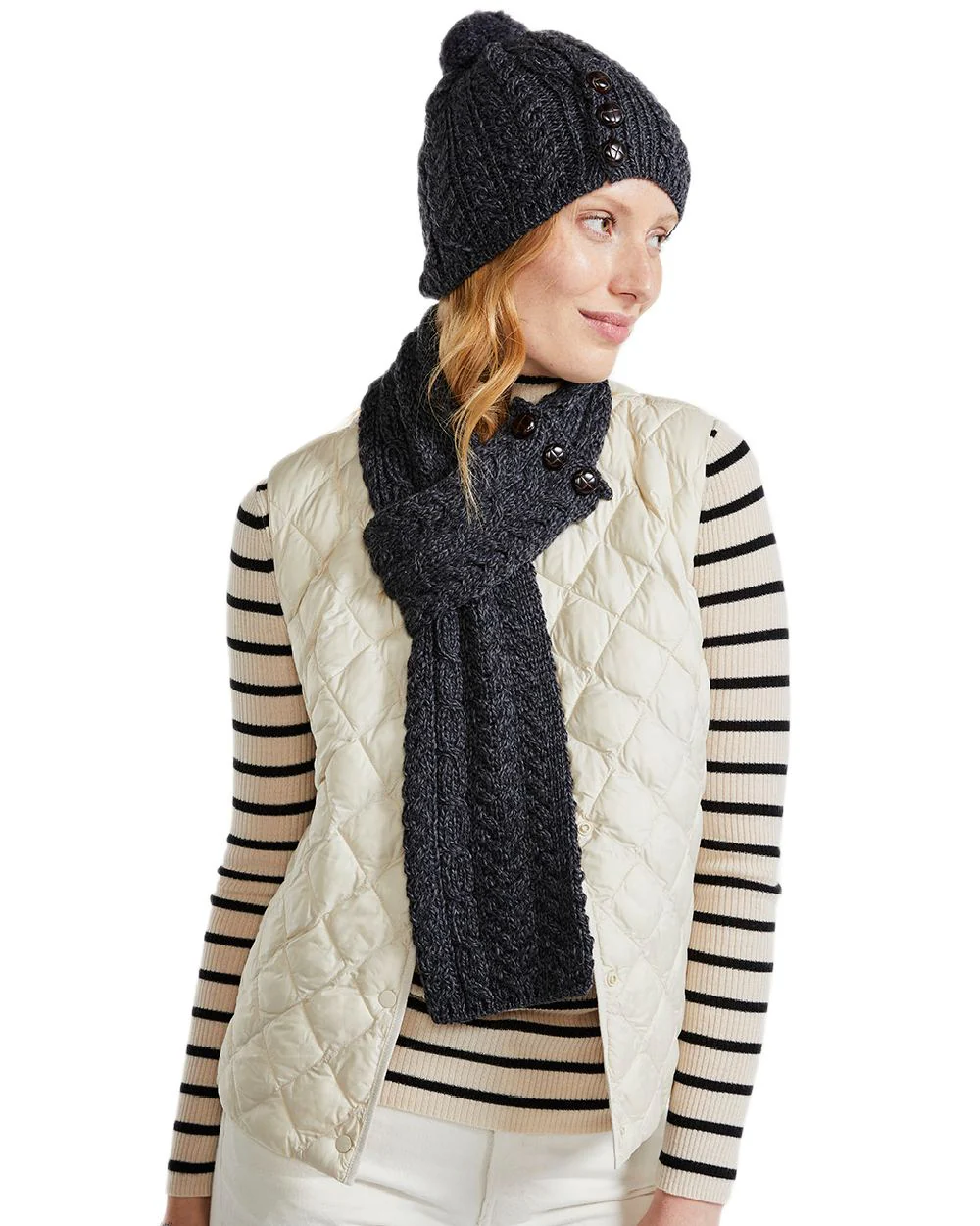 Aran Womens Cong Hat With Pom Pom - Image 17