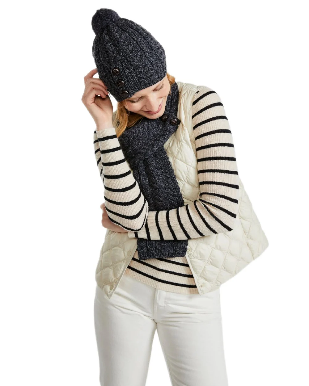 Aran Womens Cong Hat With Pom Pom - Image 18
