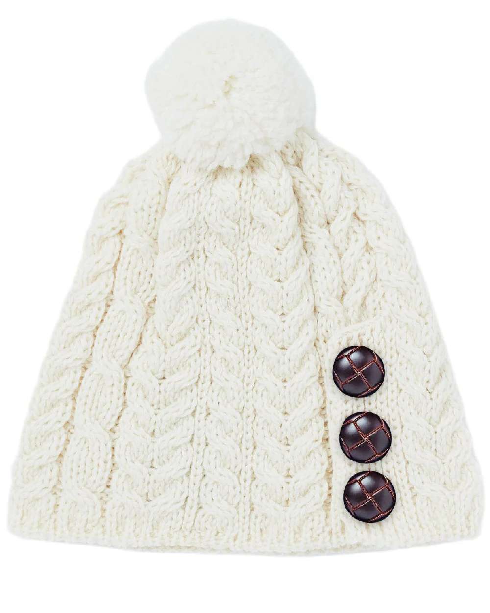 Aran Womens Cong Hat With Pom Pom - Image 20