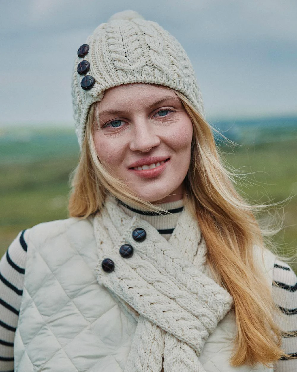 Aran Womens Cong Hat With Pom Pom - Image 21