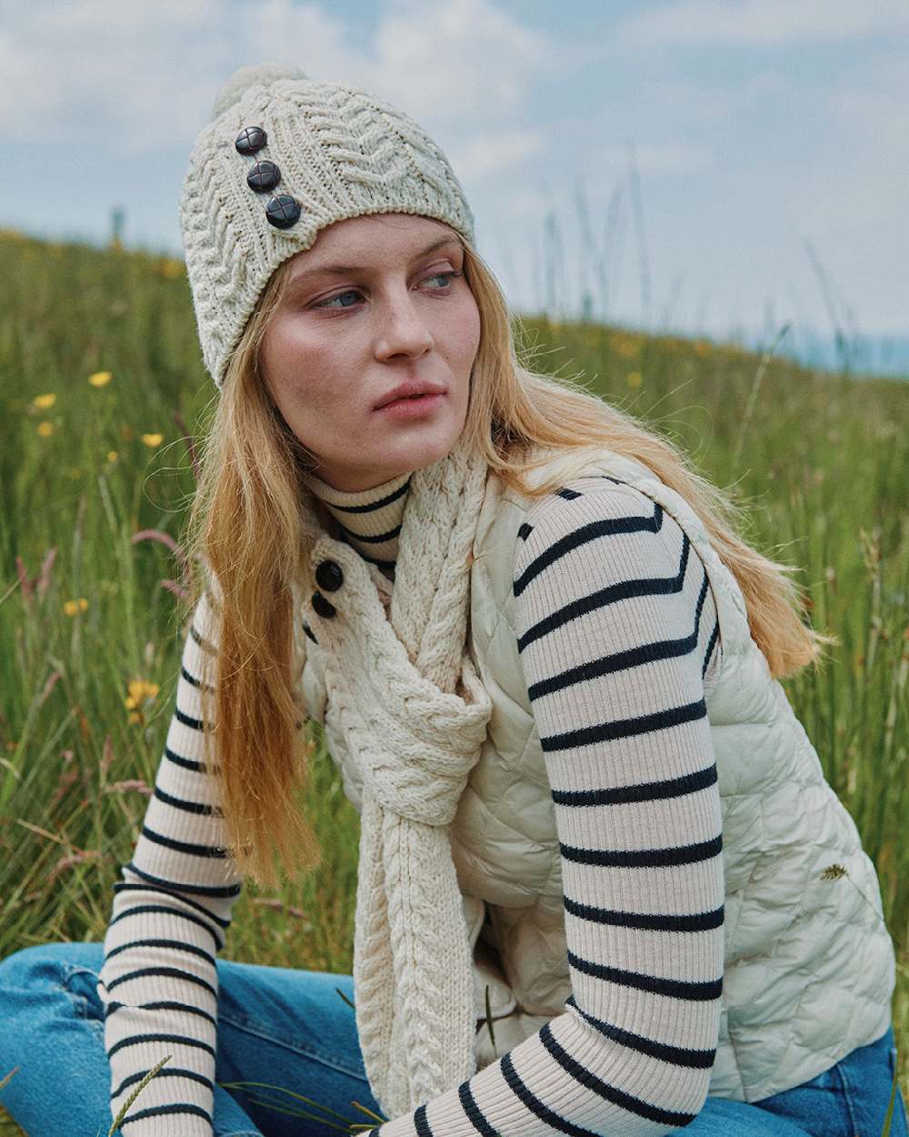 Aran Womens Cong Hat With Pom Pom - Image 22