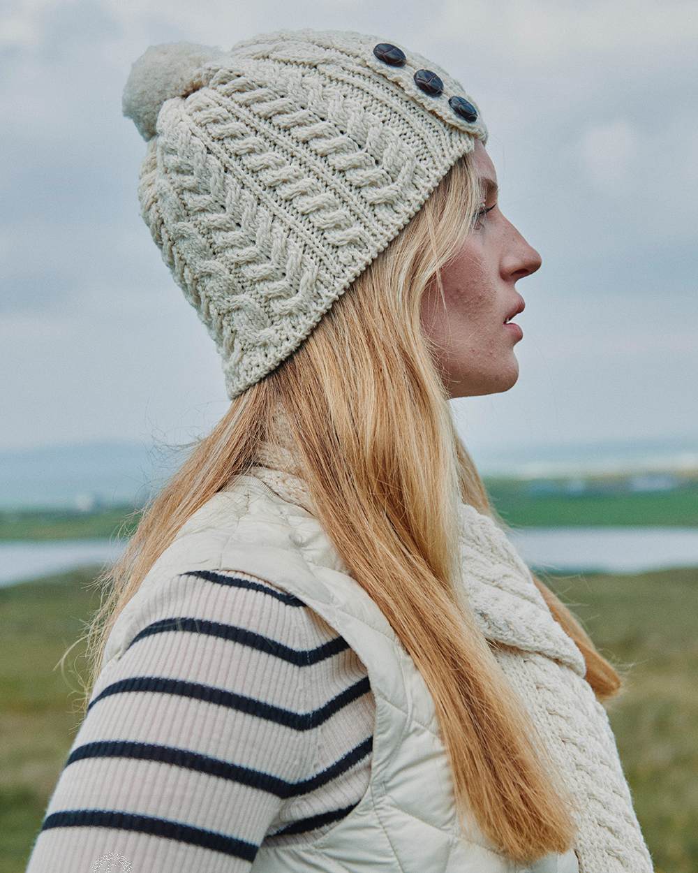 Aran Womens Cong Hat With Pom Pom - Image 23