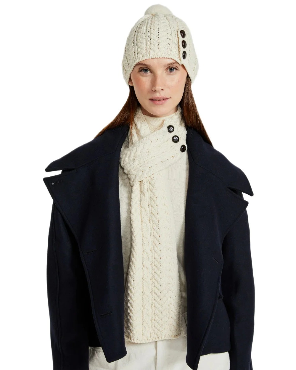 Aran Womens Cong Hat With Pom Pom - Image 24