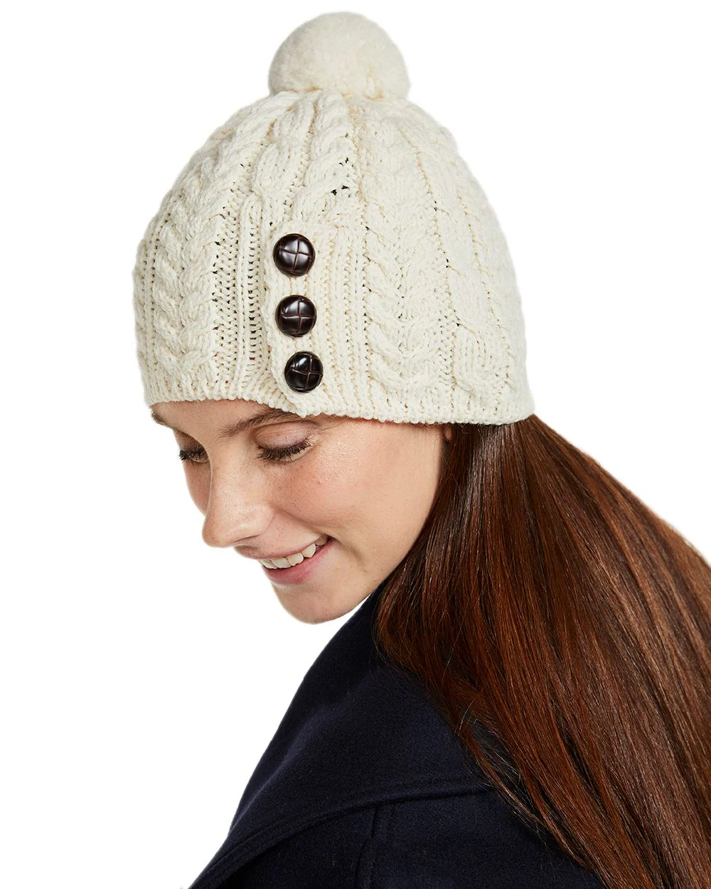 Aran Womens Cong Hat With Pom Pom - Image 25