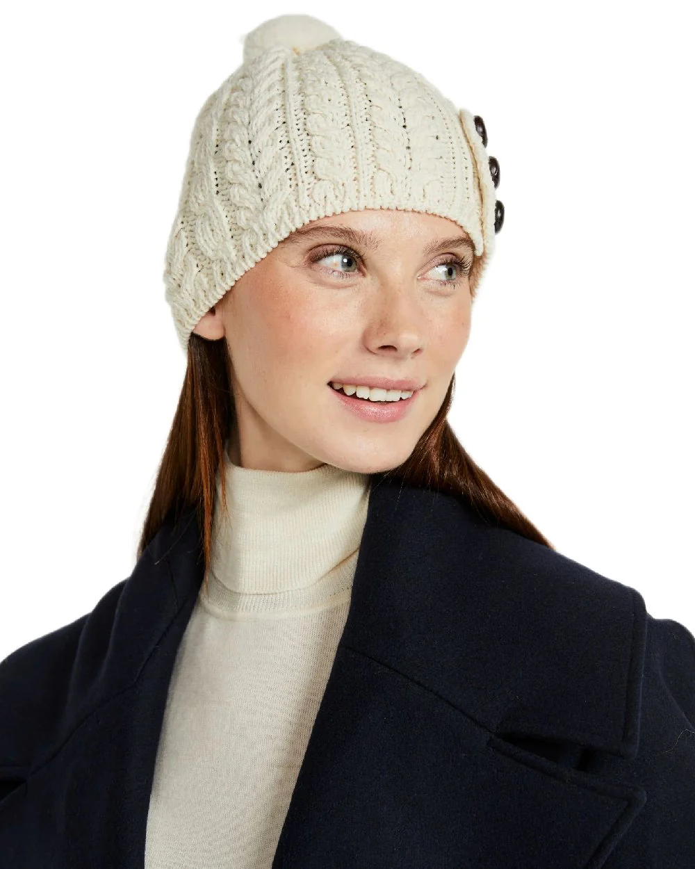 Aran Womens Cong Hat With Pom Pom - Image 26