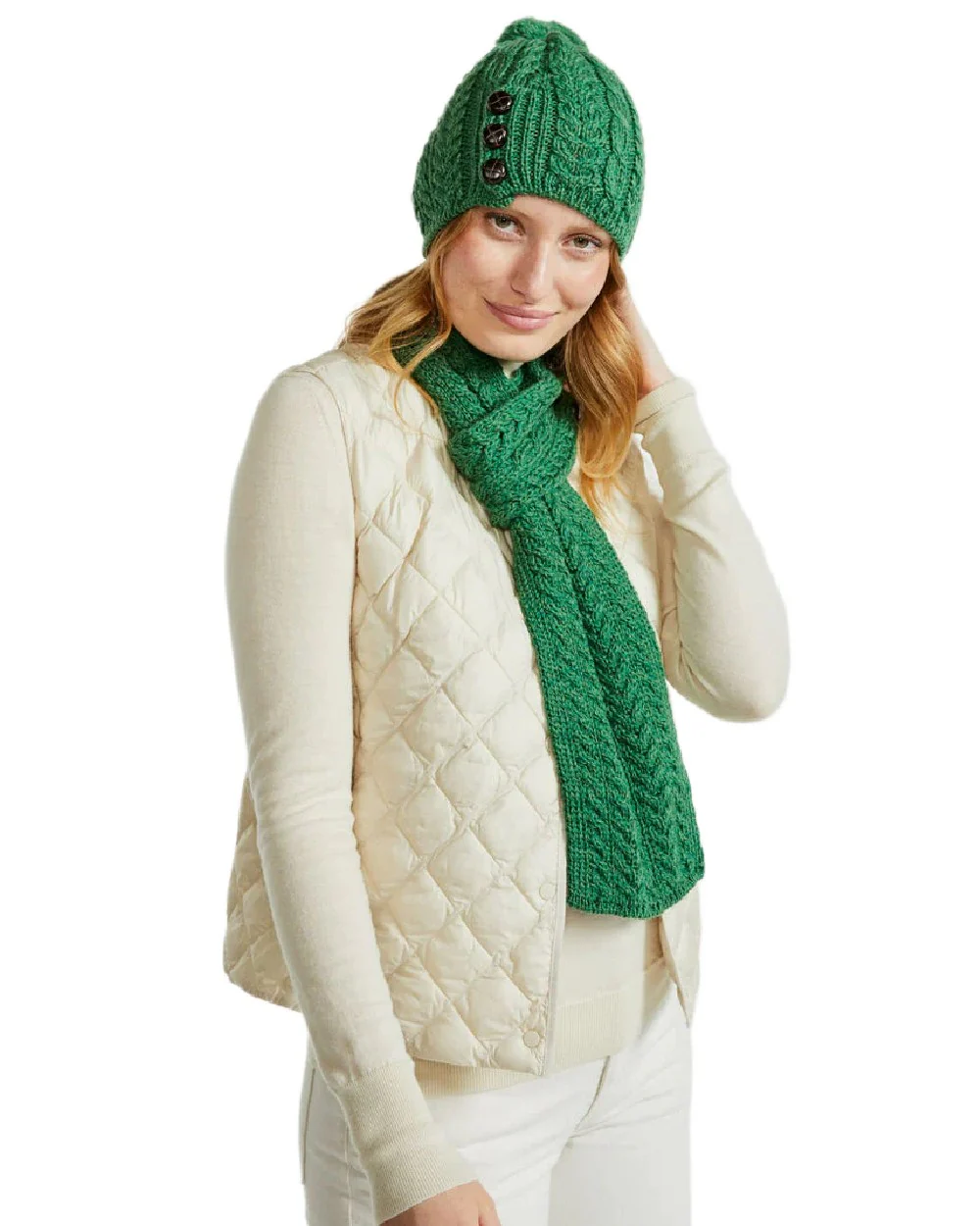 Aran Womens Cong Hat With Pom Pom - Image 34