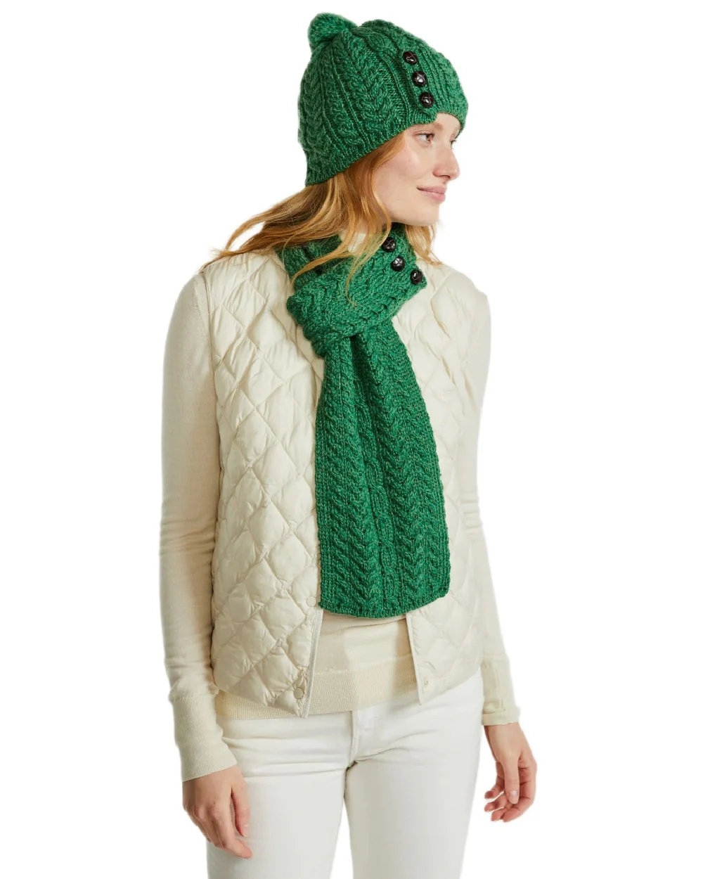 Aran Womens Cong Hat With Pom Pom - Image 36