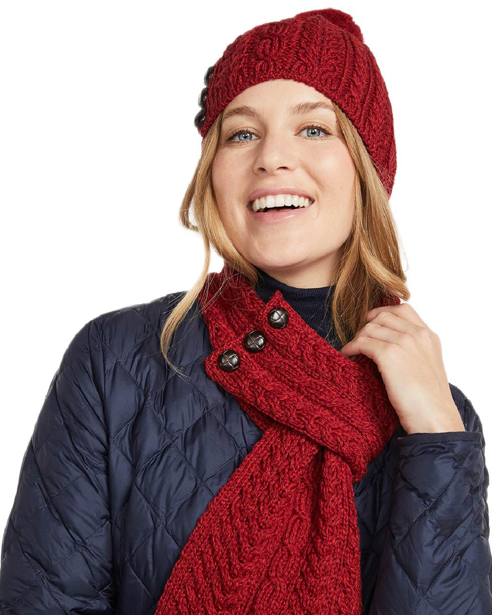 Aran Womens Cong Hat With Pom Pom - Image 43