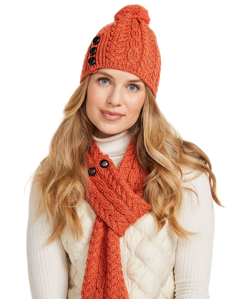 Aran Womens Cong Hat With Pom Pom - Image 45