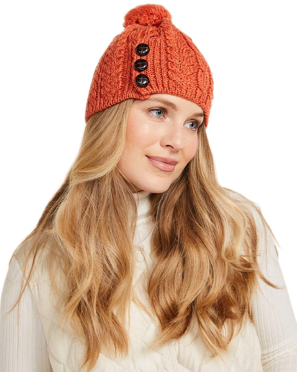 Aran Womens Cong Hat With Pom Pom - Image 46