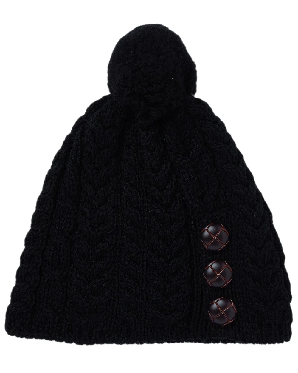 Aran Womens Cong Hat With Pom Pom - Image 7