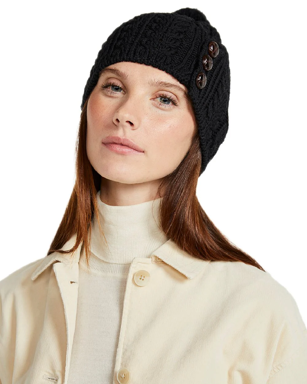 Aran Womens Cong Hat With Pom Pom - Image 9