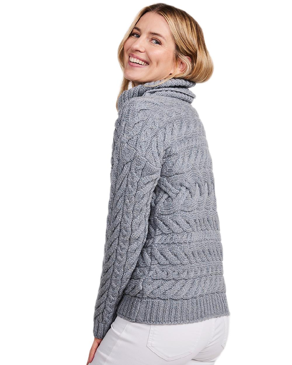 Aran Womens Derreen Horizontal Cable Sweater - Image 12