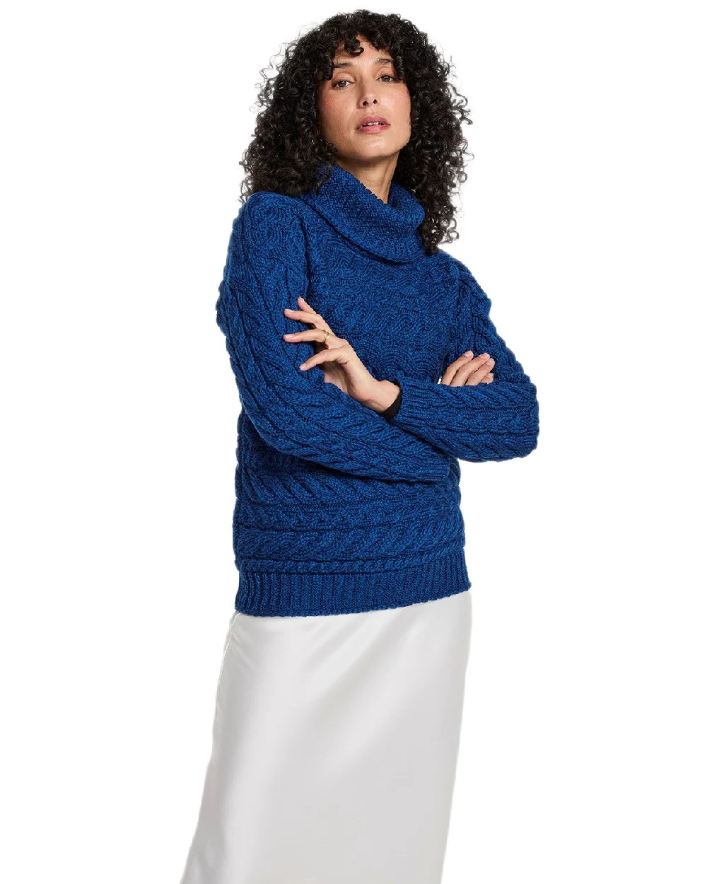 Aran Womens Derreen Horizontal Cable Sweater - Image 13