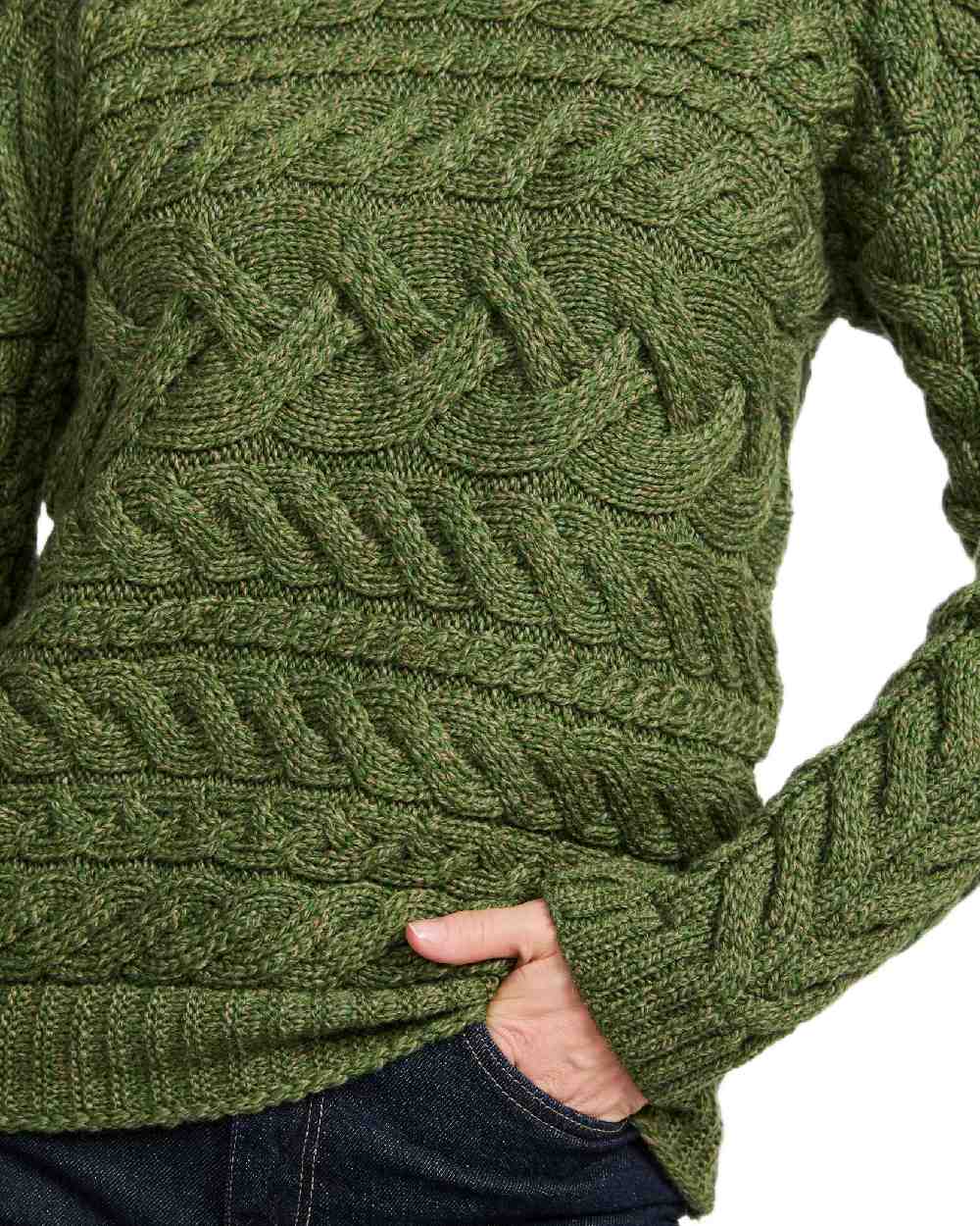 Aran Womens Derreen Horizontal Cable Sweater - Image 19
