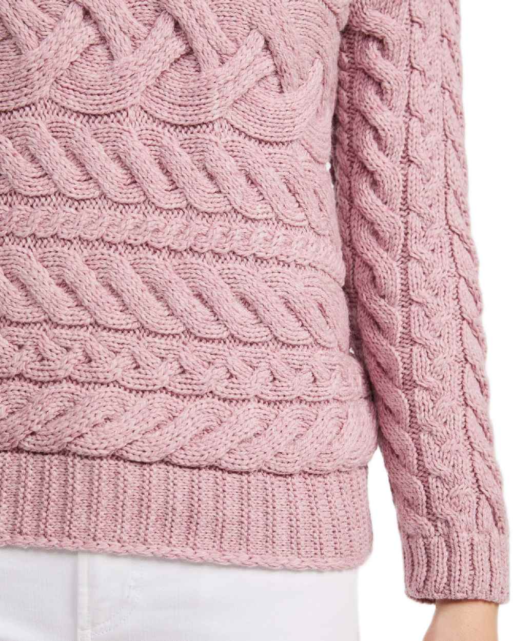 Aran Womens Derreen Horizontal Cable Sweater - Image 26