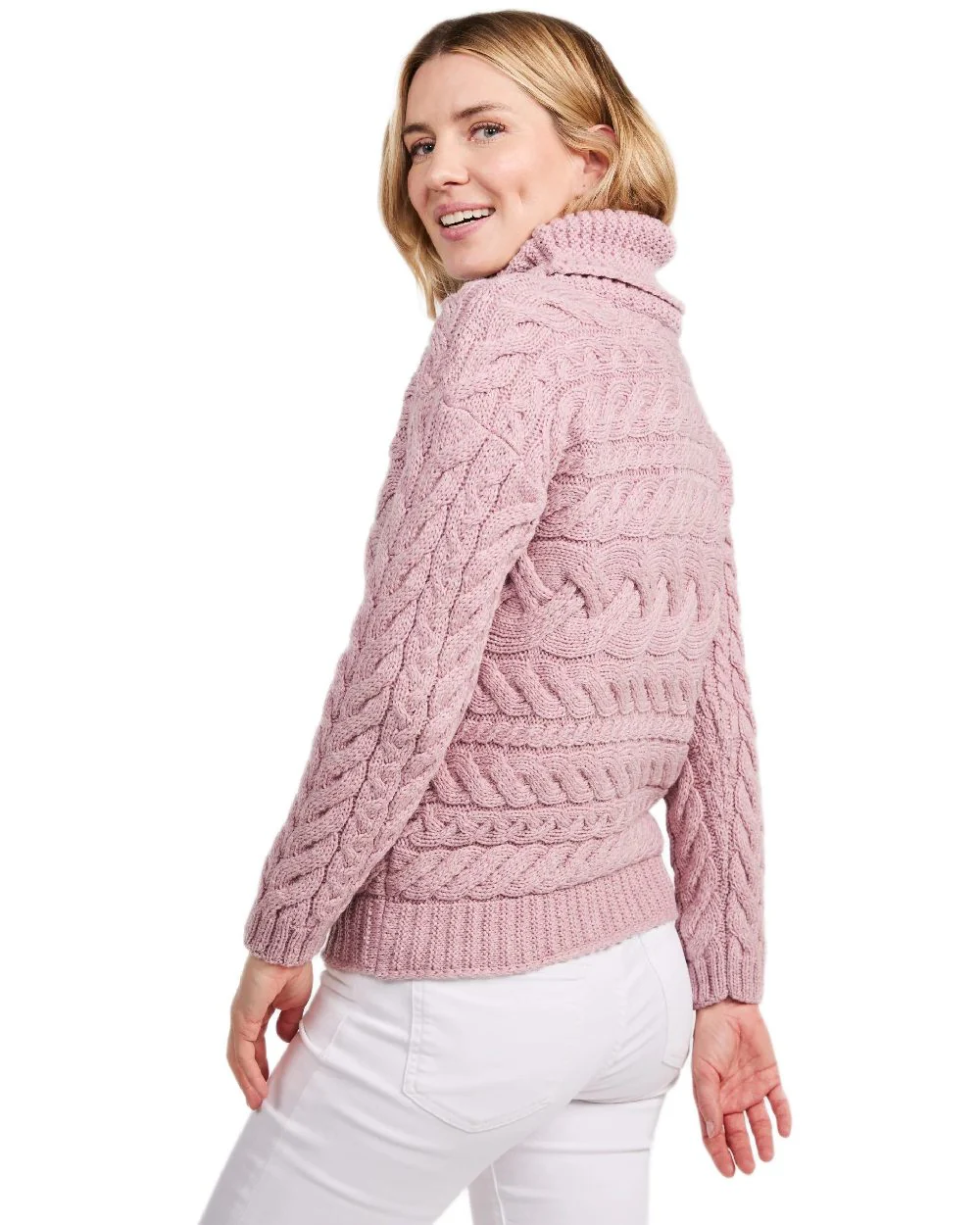 Aran Womens Derreen Horizontal Cable Sweater - Image 27