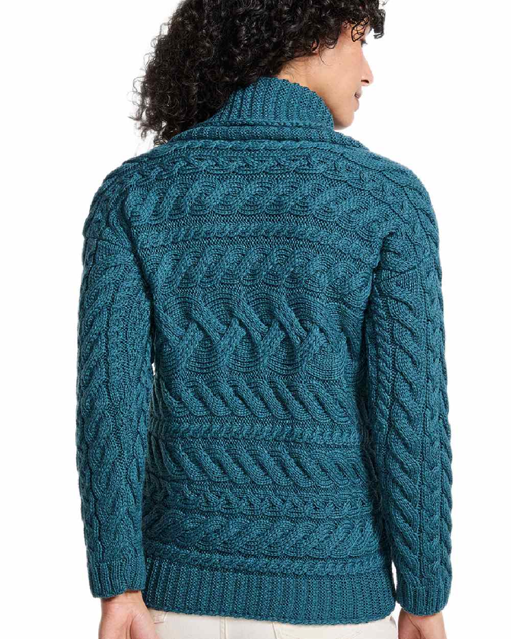 Aran Womens Derreen Horizontal Cable Sweater - Image 31