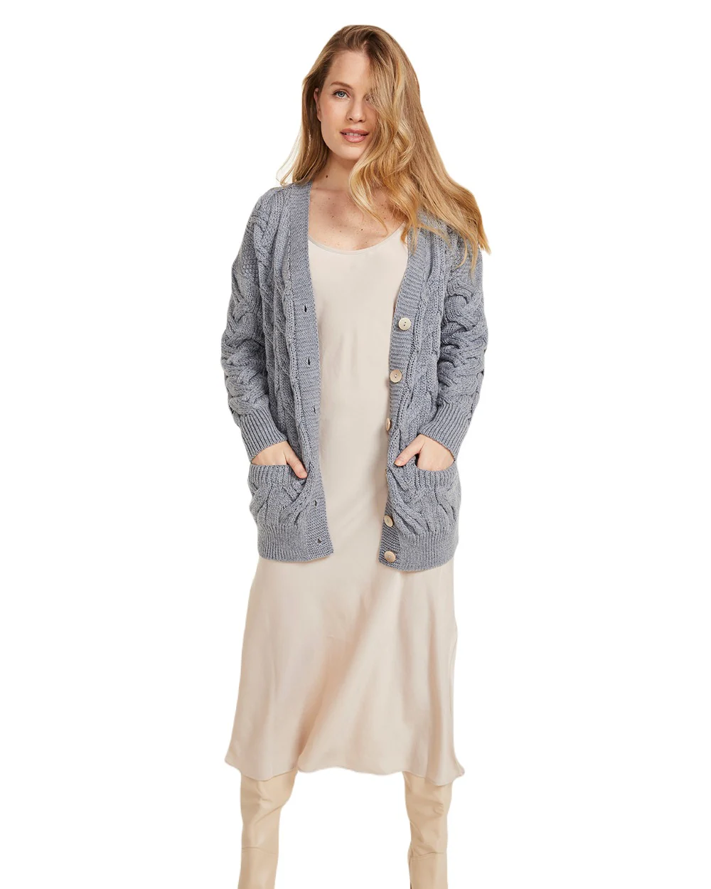 Aran Womens Downpatrick Cardigan - Image 2