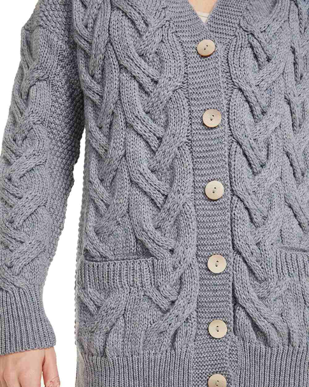 Aran Womens Downpatrick Cardigan - Image 6