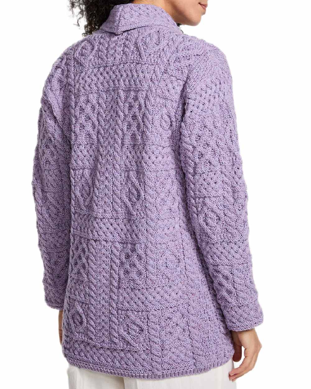 Aran Womens Liffey Merino Shawl Cardigan - Image 23