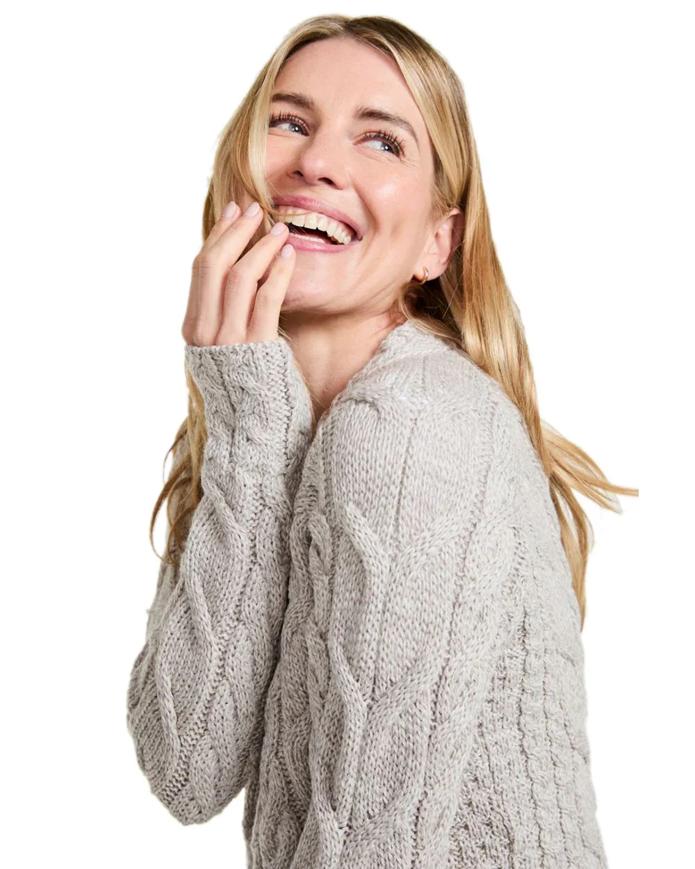 Aran Womens Listowel Cabled Sweater - Image 17