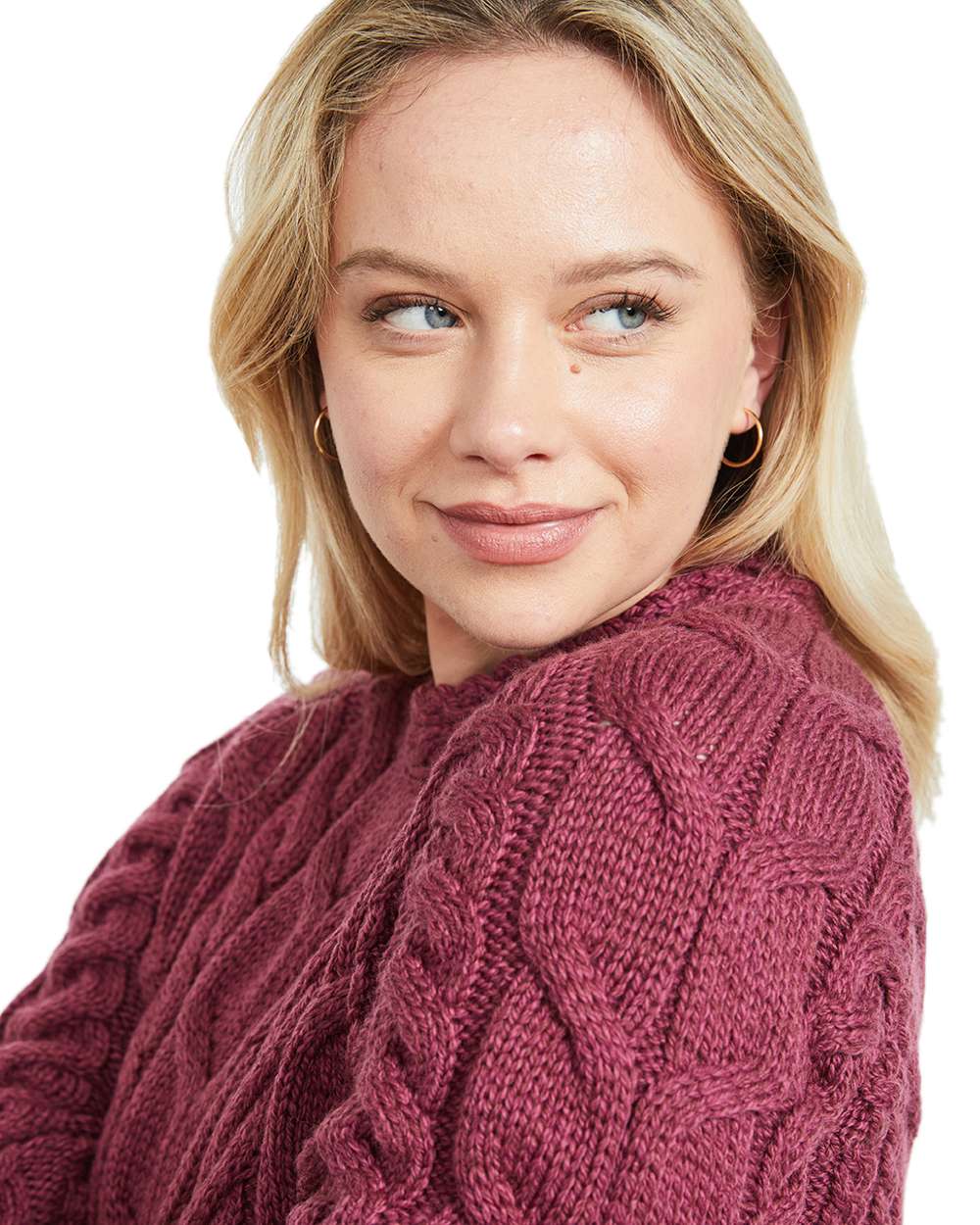 Aran Womens Listowel Cabled Sweater - Image 25