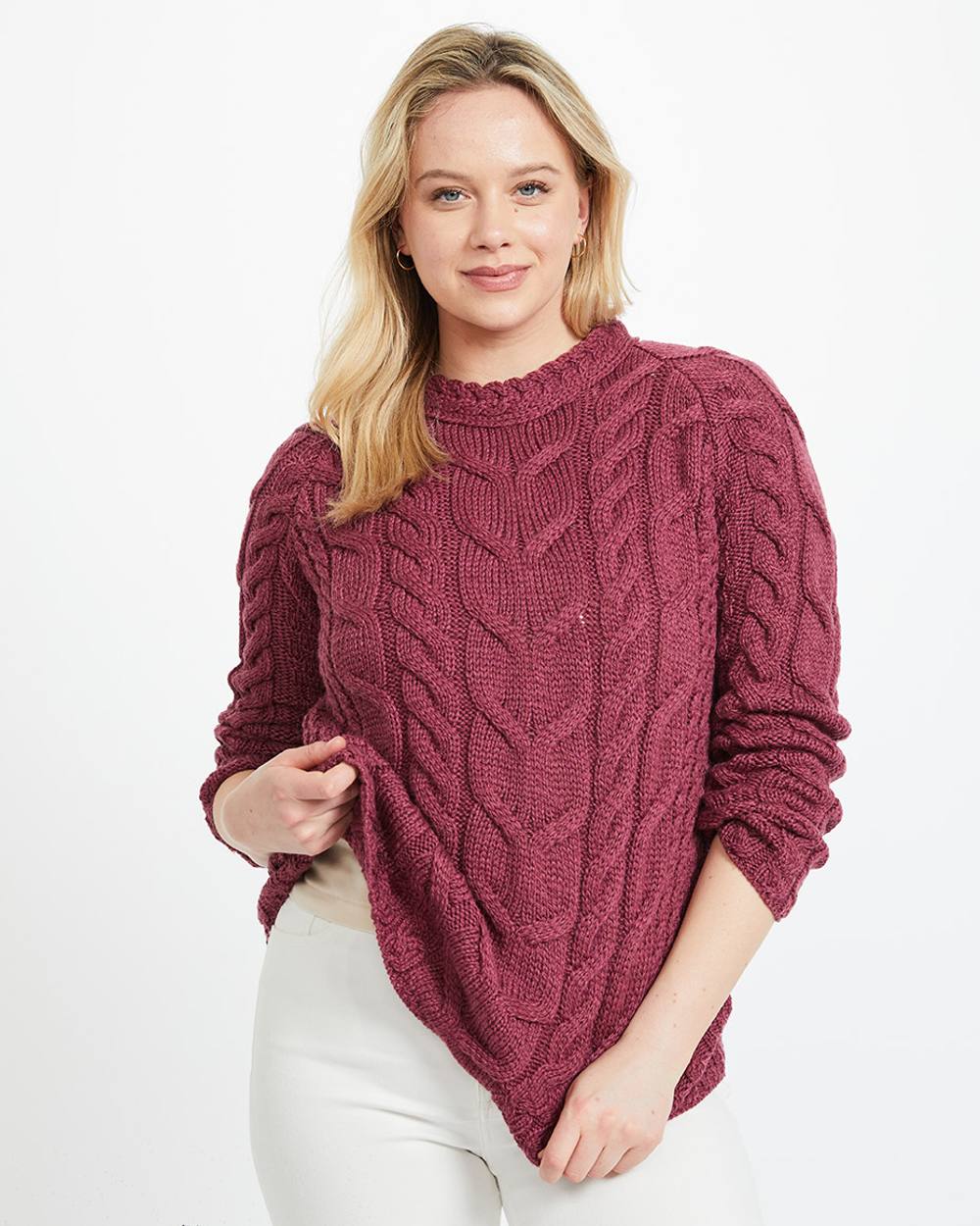 Aran Womens Listowel Cabled Sweater - Image 26