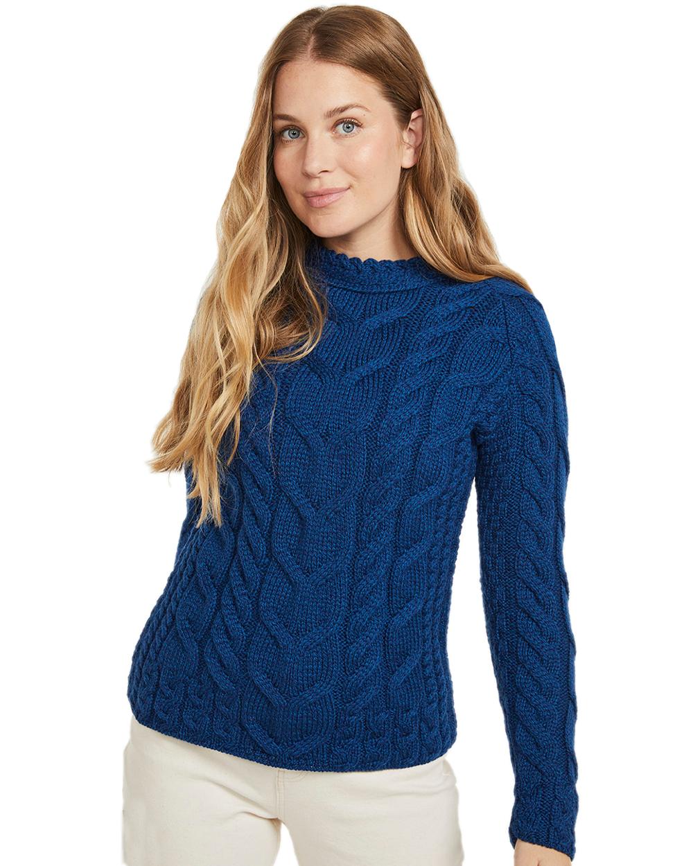 Aran Womens Listowel Cabled Sweater - Image 6