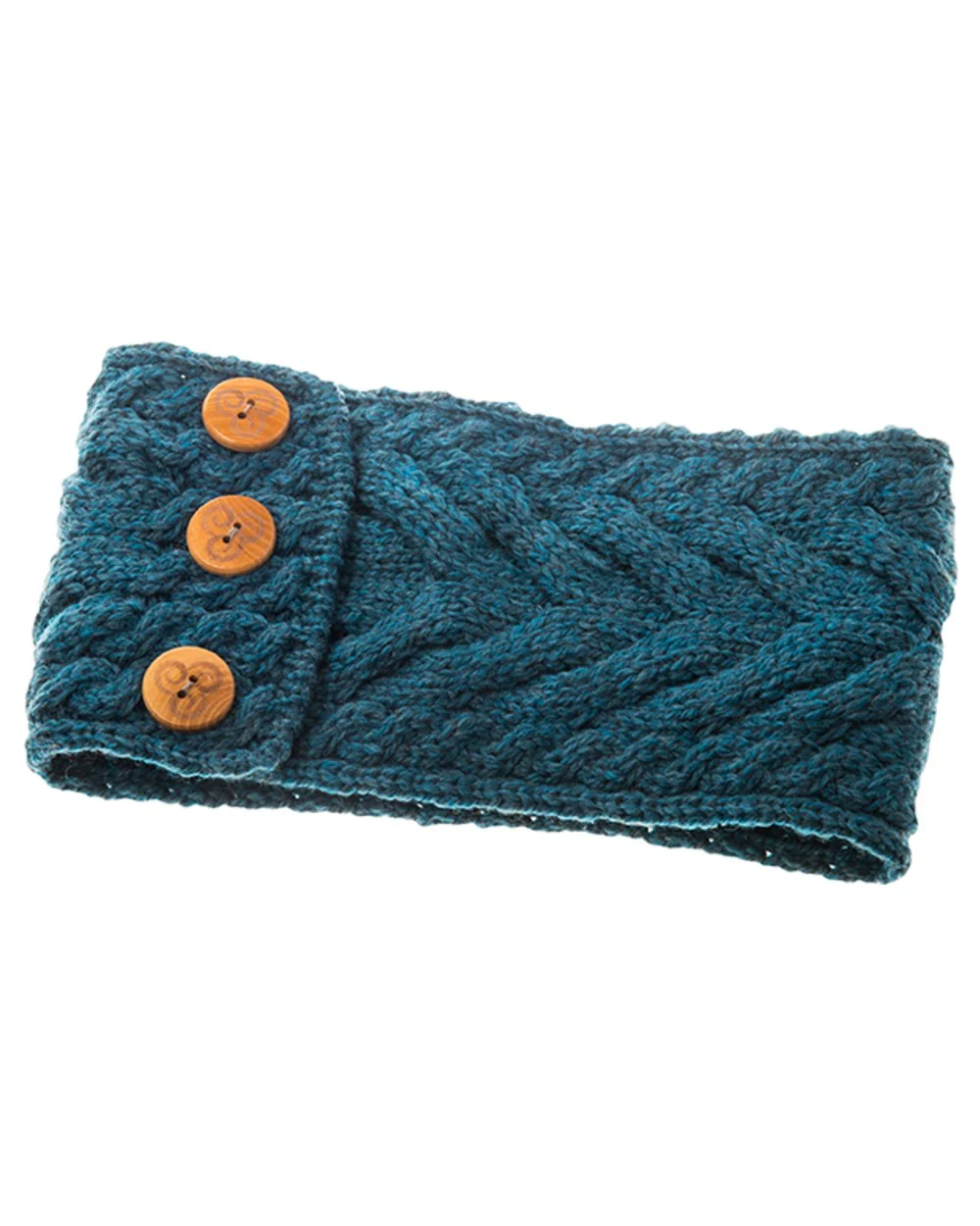 Aran Womens Multi Cable Headband With Buttons - Image 10