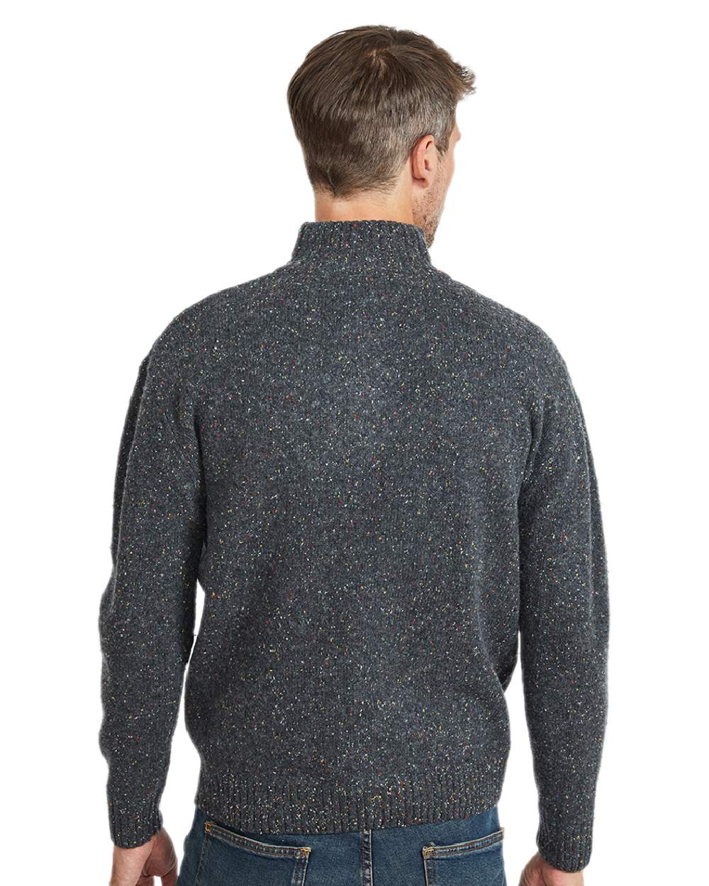 Aran Wool Zip Neck Sweater - Image 13