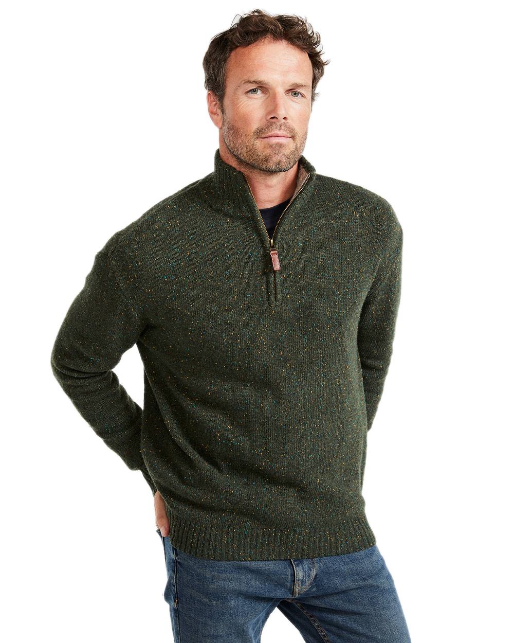 Aran Wool Zip Neck Sweater - Image 27