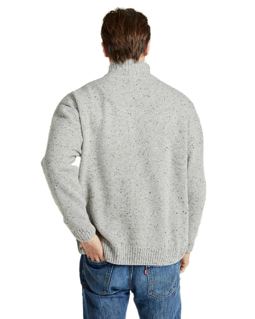 Aran Wool Zip Neck Sweater - Image 34