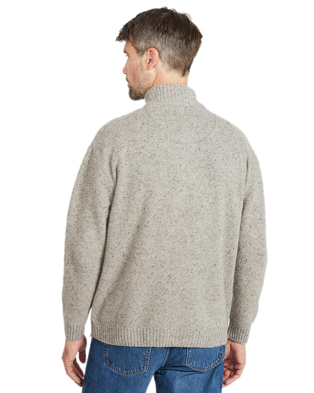 Aran Wool Zip Neck Sweater - Image 8