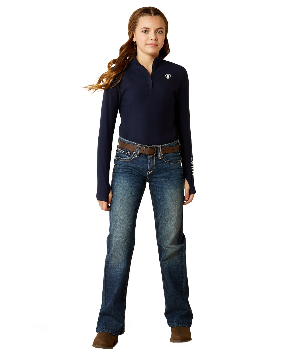 Ariat Childrens Lowell 3.0 Quarter Zip Baselayer - Image 4