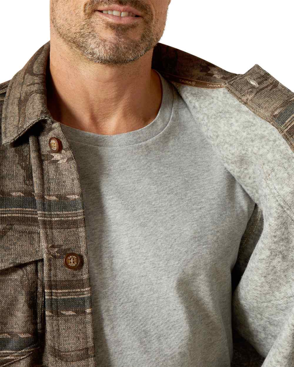 Ariat Mens Caldwell Printed Shirt Jacket - Image 3
